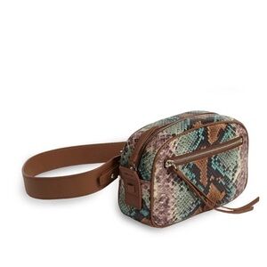 ALL SAINTS snake print bum bag Fanny pack belt bag python green & blue